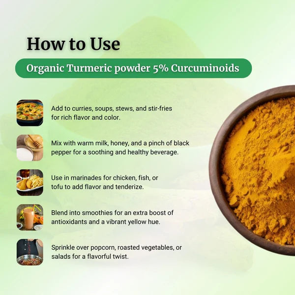 Organic Turmeric Powder 5% Curcuminoids