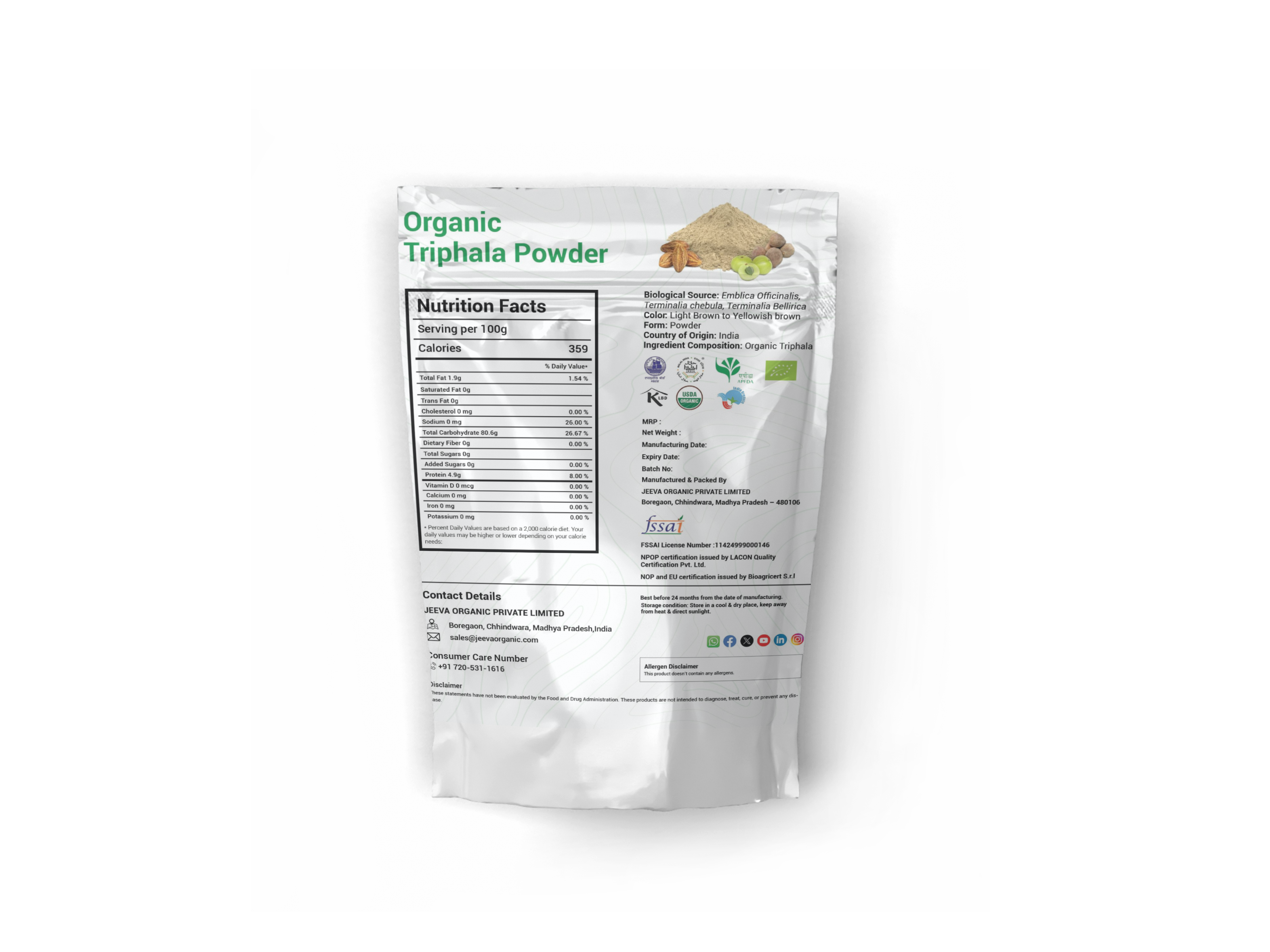 Organic Triphala Powder