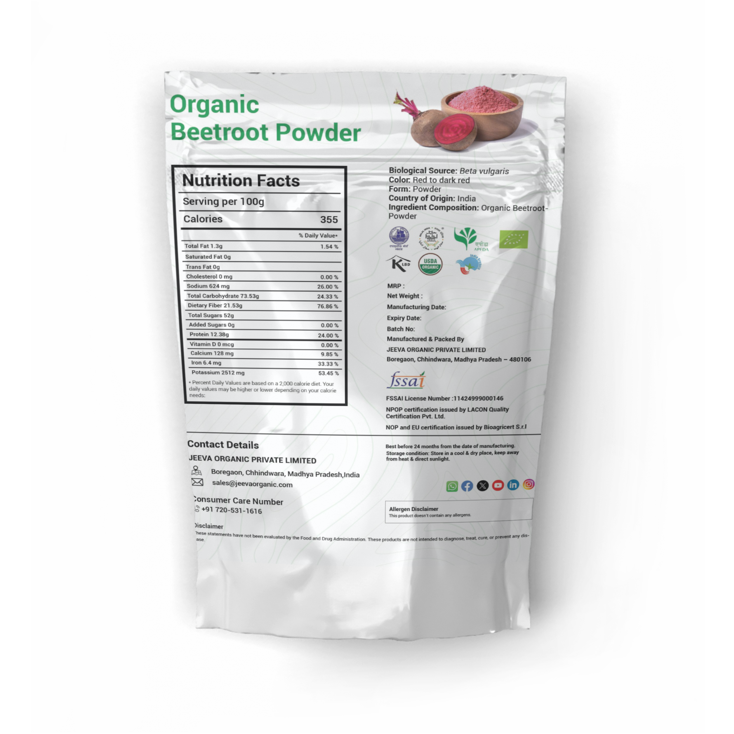Organic Beet Root Powder