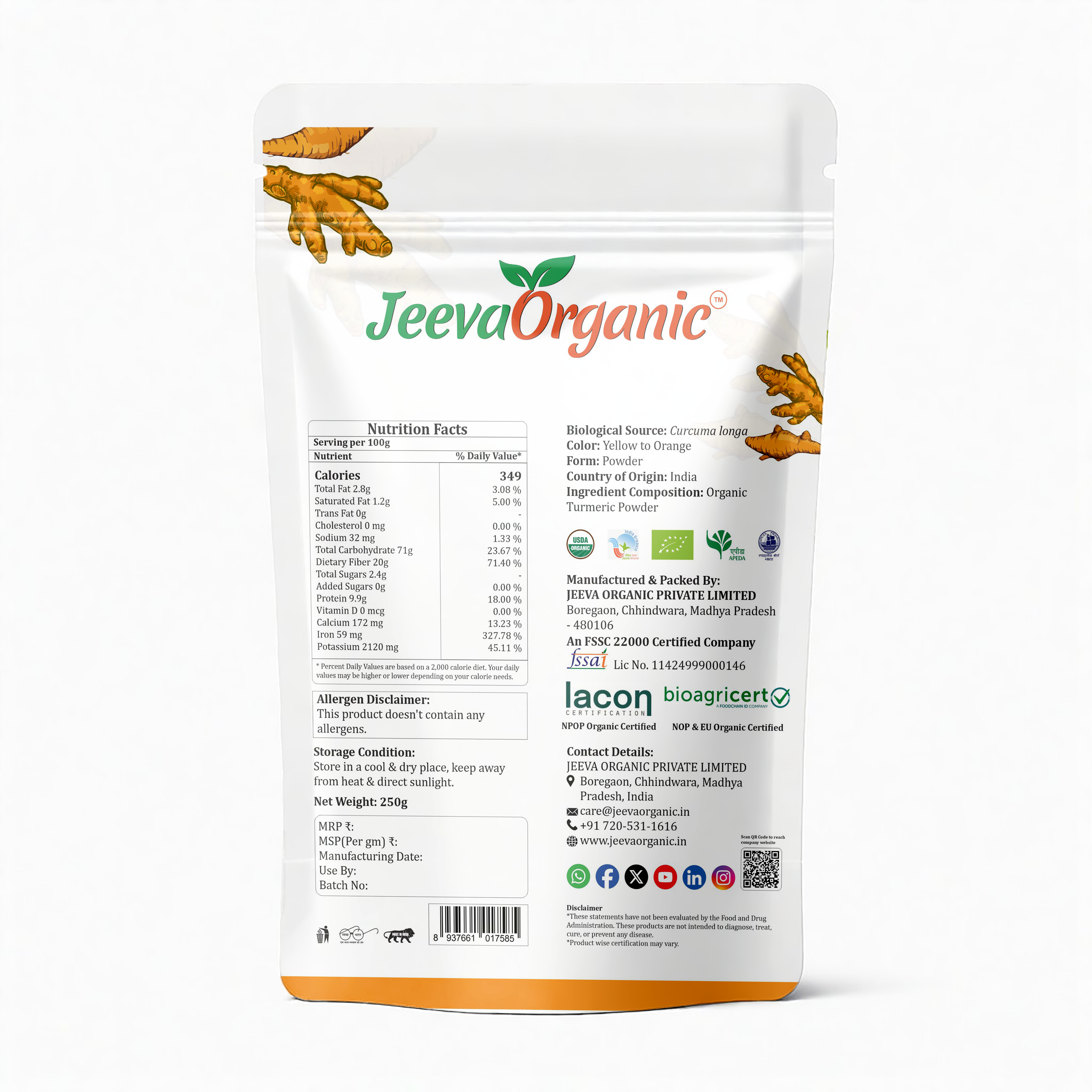 Organic Turmeric Powder
